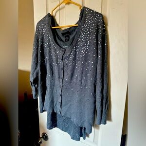 Lane Bryant Cardigan and Tank Top Combo